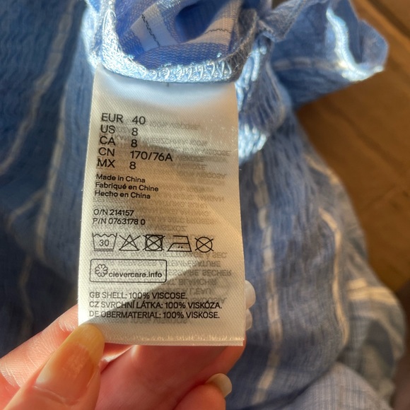 H&m blue striped jumpsuit size 8 new with tags - Picture 7 of 8